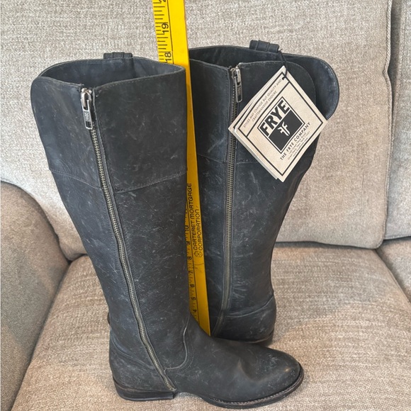 ✨FRYE Jamie Ring Tall Western Boots Stonewashed Distressed Black Women’s NWT - Picture 6 of 14